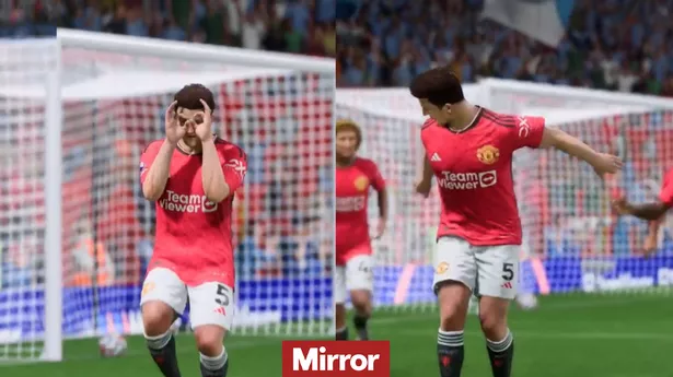 Harry Maguire performing the Griddy celebration in EA FC 24