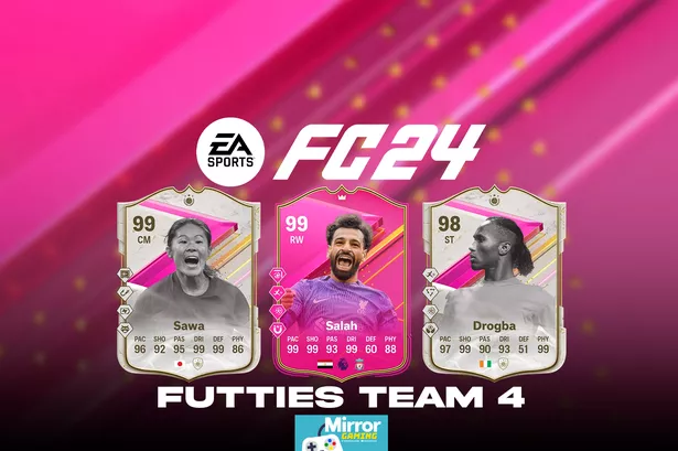 Homare Sawa's, Mohamed Salah's, and Didier Drogba's EA FC 24 Futties items