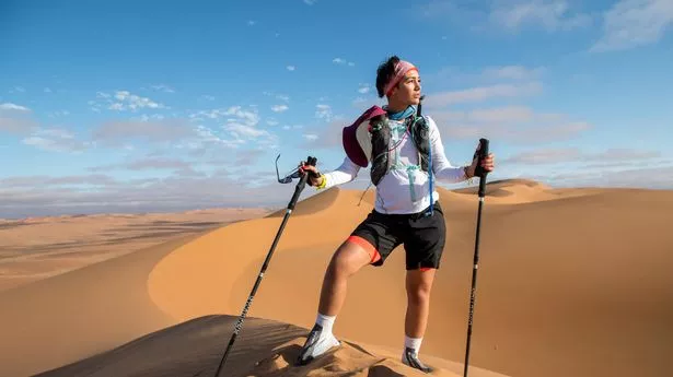 Frankie Bridge in the Namib desert