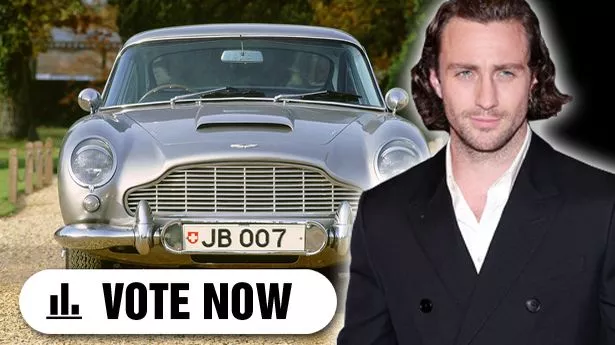 Aaron Taylor-Johnson and an Aston Martin DB5.