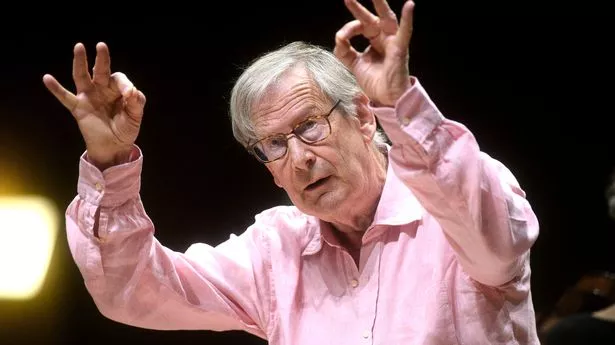 Sir John Eliot Gardiner conducts the English Baroque Soloists in the Bologna Festival 2022 opening concert at Manzoni Theater on May 02, 2022 in Bologna, Italy