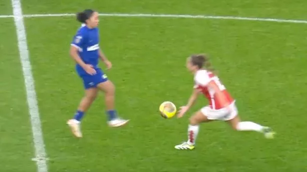 Chelsea's Lauren James was fortunate not to be sent off for a stamp on Arsenal's Lia Walti