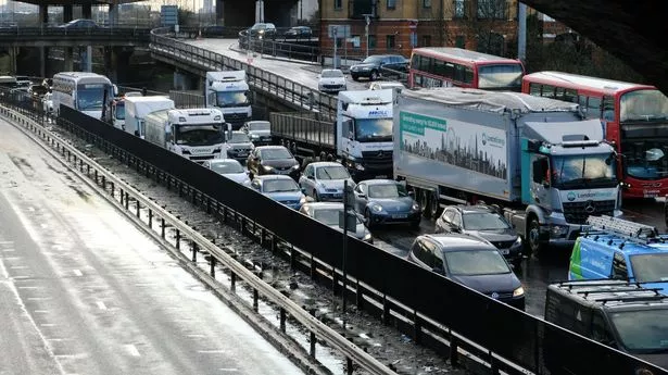 Christmas holiday traffic at Brent Cross