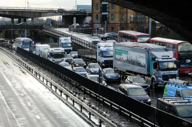 Christmas holiday traffic at Brent Cross 