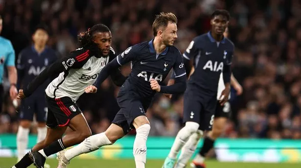 James Maddison during Tottenham's defeat away to Fulham.