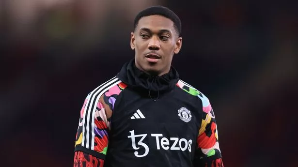 MANCHESTER, ENGLAND - DECEMBER 6: Anthony Martial of Manchester United looks on before the Premier League match between Manchester United and Chelsea FC at Old Trafford on December 6, 2023 in Manchester, England. (Photo by Simon Stacpoole/Offside/Offside via Getty Images)