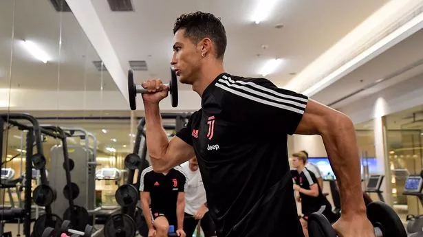 Cristiano Ronaldo in the gym