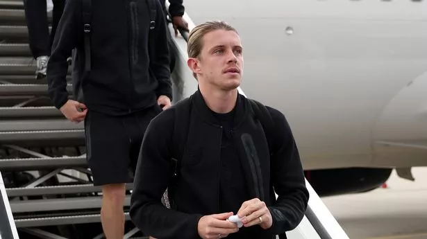 England midfielder Conor Gallagher stepping off a plane at Euro 2024