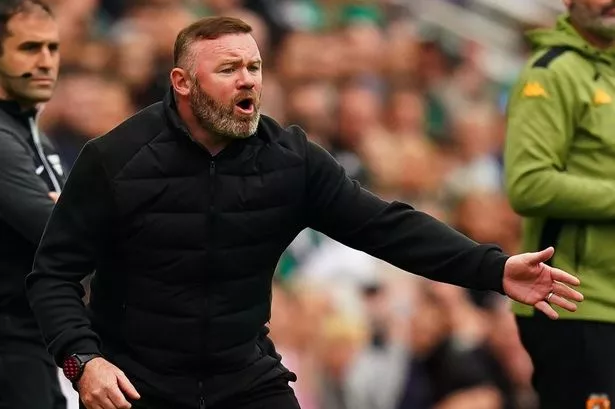 Plymouth Argyle manager Wayne Rooney during the Sky Bet Championship match at Home Park