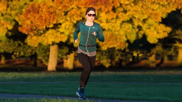 woman running in the park