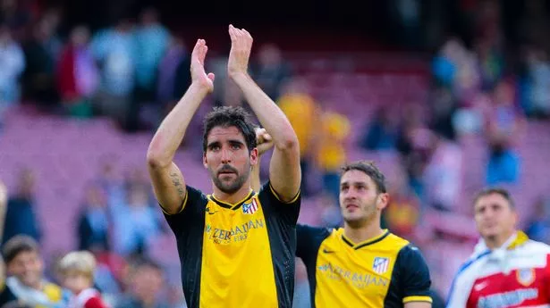 Raul Garcia playing for Atletico Madrid