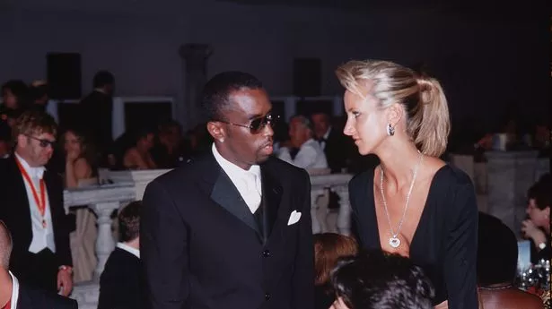 A photo of P-Diddy and Lady Victoria Hervey at the White Tie and Tiara Ball in 2001