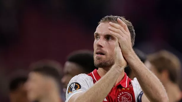 Jordan Henderson applauding after Ajax vs Besiktas