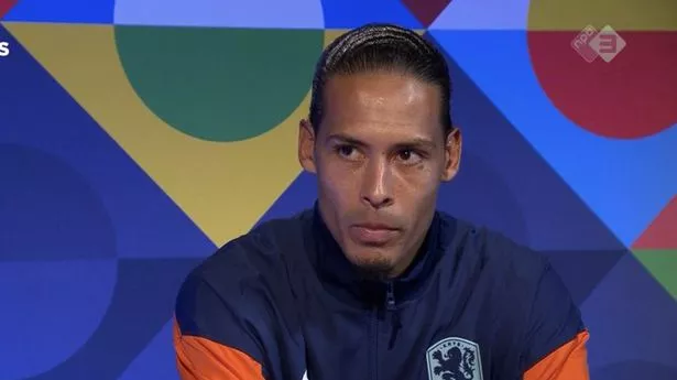 Virgil van Dijk in a post-match press conference