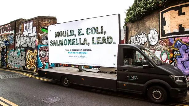 Billboard in East London for CuraLeaf Clinic and Third City PR