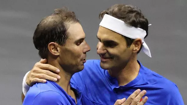 Rafael Nadal and Roger Federer at the 2022 Laver Cup