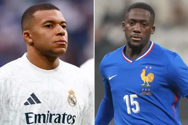 Kylian Mbappe and Ibrahima Konate