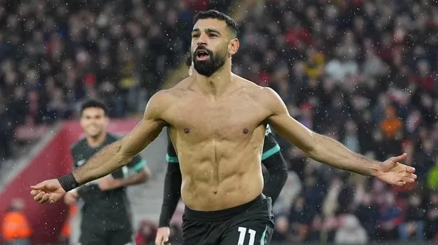 Mohamed Salah celebrating against Southampton