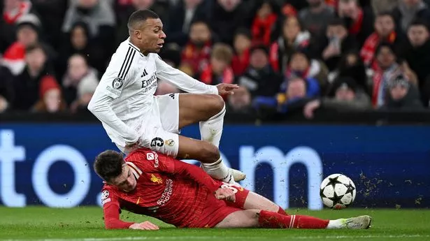 Conor Bradley's stunning tackle on Kylian Mbappe whipped up the Anfield crowd