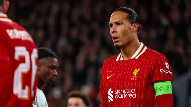 LIVERPOOL, ENGLAND - NOVEMBER 27: (THE SUN OUT, THE SUN ON SUNDAY OUT) Virgil van Dijk of Liverpool during the UEFA Champions League 2024/25 League Phase MD5 match between Liverpool FC and Real Madrid C.F. at Anfield on November 27, 2024 in Liverpool, England. (Photo by Nikki Dyer - LFC/Liverpool FC via Getty Images)