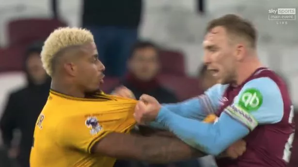 Jarrod Bowen clashed with Mario Lemina