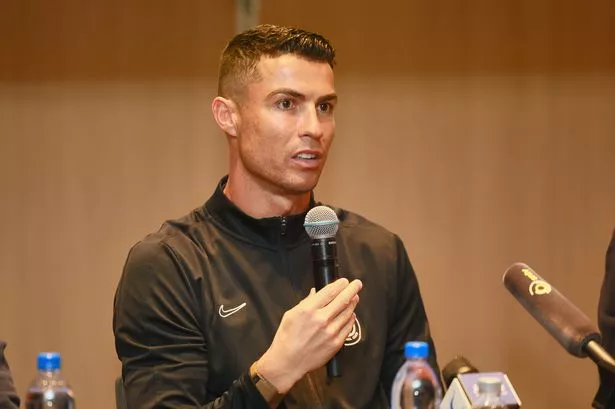 Cristiano Ronaldo speaking to the media in 2024