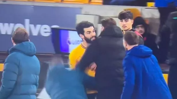 Rayan Ait-Nouri had to be held back after Wolves' late loss to Ipswich Town