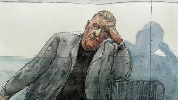 Court sketch of Dominique Pélicot