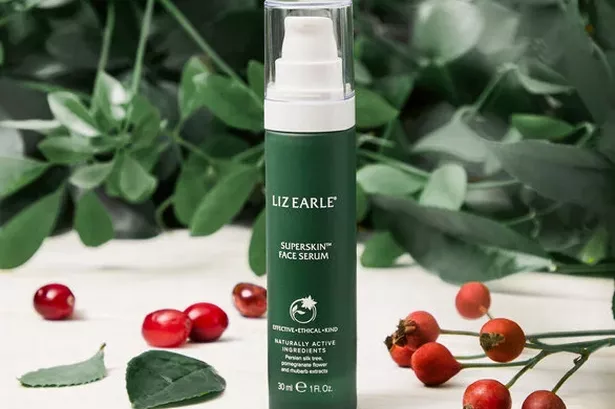 a bottle of liz earle's superskin face serum