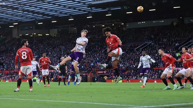 MANCHESTER, ENGLAND - DECEMBER 22: Dean Huijsen of Bournemouth scores their 1st goal during the Premier League match between Manchester United FC and AFC Bournemouth at Old Trafford on December 22, 2024 in Manchester, England. (Photo by Simon Stacpoole/Offside/Offside via Getty Images)