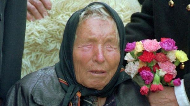 Bulgarian mystic Baba Vanga wearing a headscarf