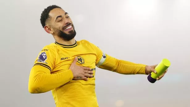 Matheus Cunha celebrates after Wolves' 2-0 win over Manchester United