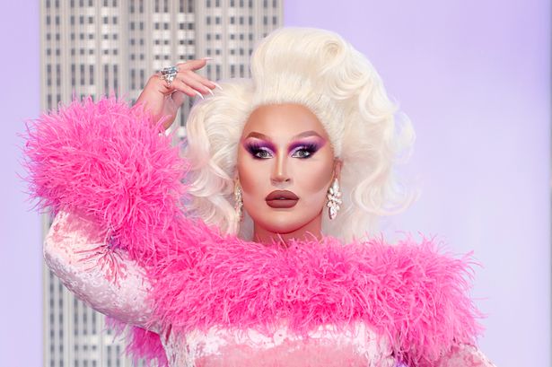 NEW YORK, NEW YORK - MAY 09: RuPaul's Drag Race All-Star The Vivienne visits the Empire State Building in partnership with The Trevor Project at The Empire State Building on May 09, 2022 in New York City. (Photo by John Lamparski/Getty Images for Empire State Realty Trust)