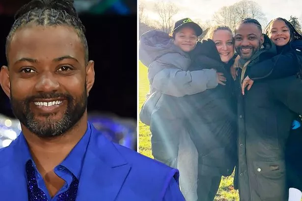 JB Gill with wife Chloe Tangney, daughter Chiara, and son Ace