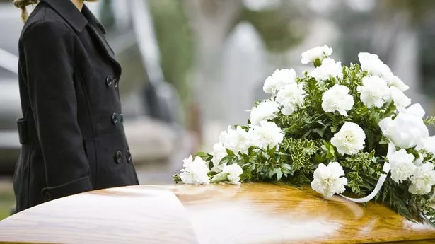 girl at a funeral