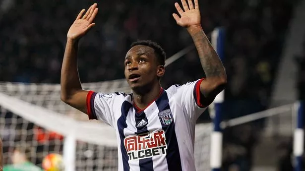 Saido Berahino celebrates scoring their third goal