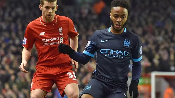 Jon Flanagan competes with Raheem Sterling