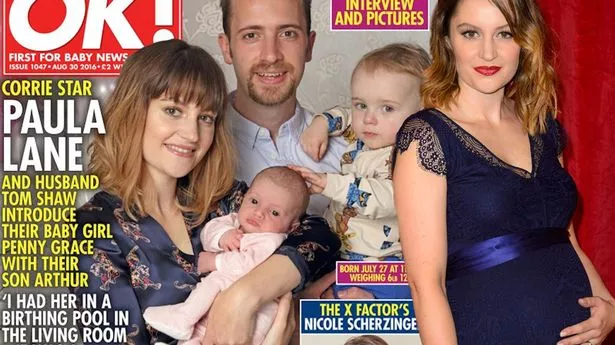 Corrie's Paula Lane introduces baby girl