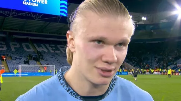 Erling Haaland spoke to Sky Sports following Manchester City's win