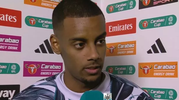 Alexander Isak in a post-match interview