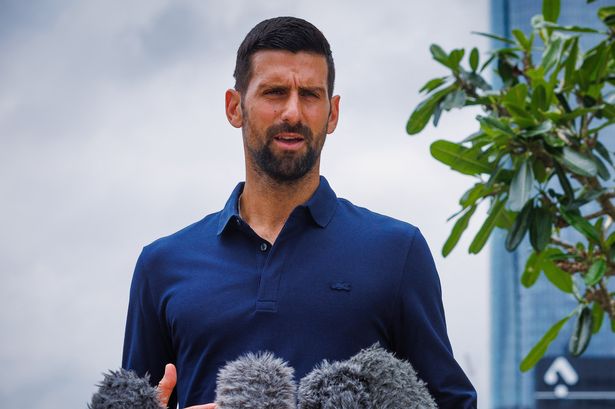 Novak Djokovic attends a press conference ahead of the Brisbane International tennis tournament 