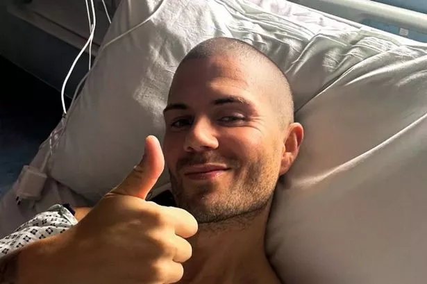 Max George in hospital