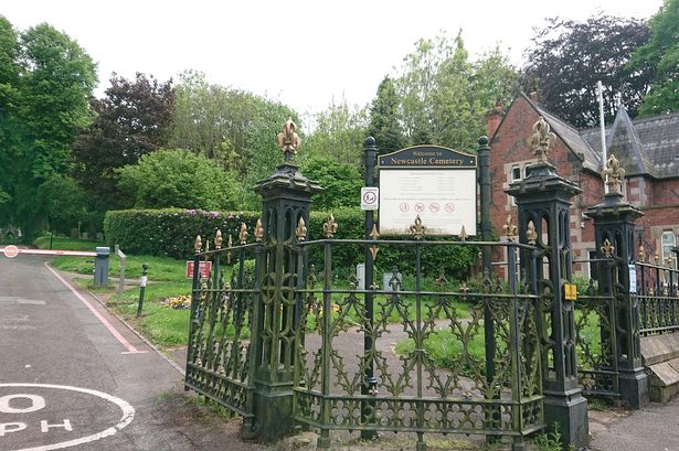 The entrance to Newcastle Cemetery