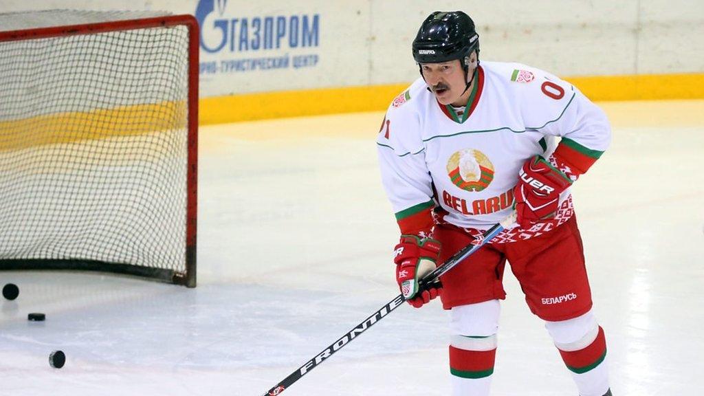 Belarus president Alexander Lukashenko takes part in an ice hockey match, despite the global Covid-19 pandemic, insisting "there are no viruses here."