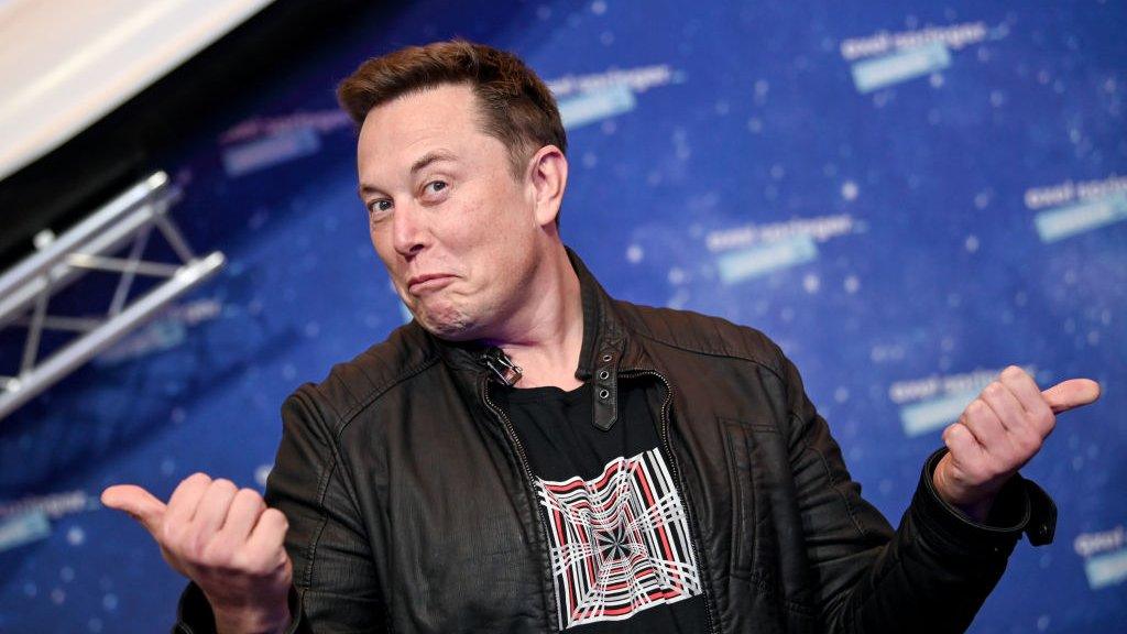 SpaceX owner and Tesla CEO Elon Musk poses on the red carpet of the Axel Springer Award 2020 on December 01, 2020 in Berlin, Germany.