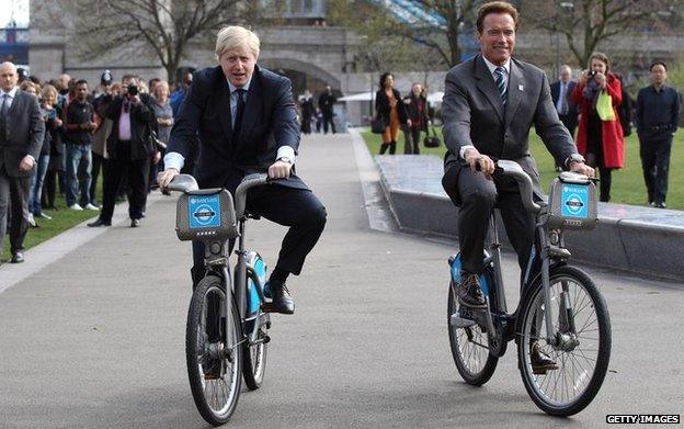 Boris Johnson and Arnold Schwarzenegger