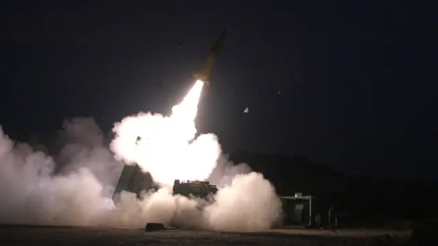 White Sands Missile Range December 14th, 2021 - an ATACMS missile is tested by American troops