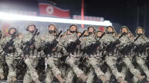 Reuters North Korean soldiers during a military parade