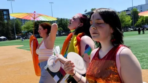 Reuters People take part in a Pride rally in Seattle