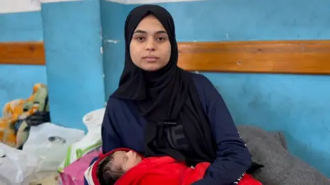 BBC Kefaia Abu Asser fled on foot to southern Gaza while heavily pregnant